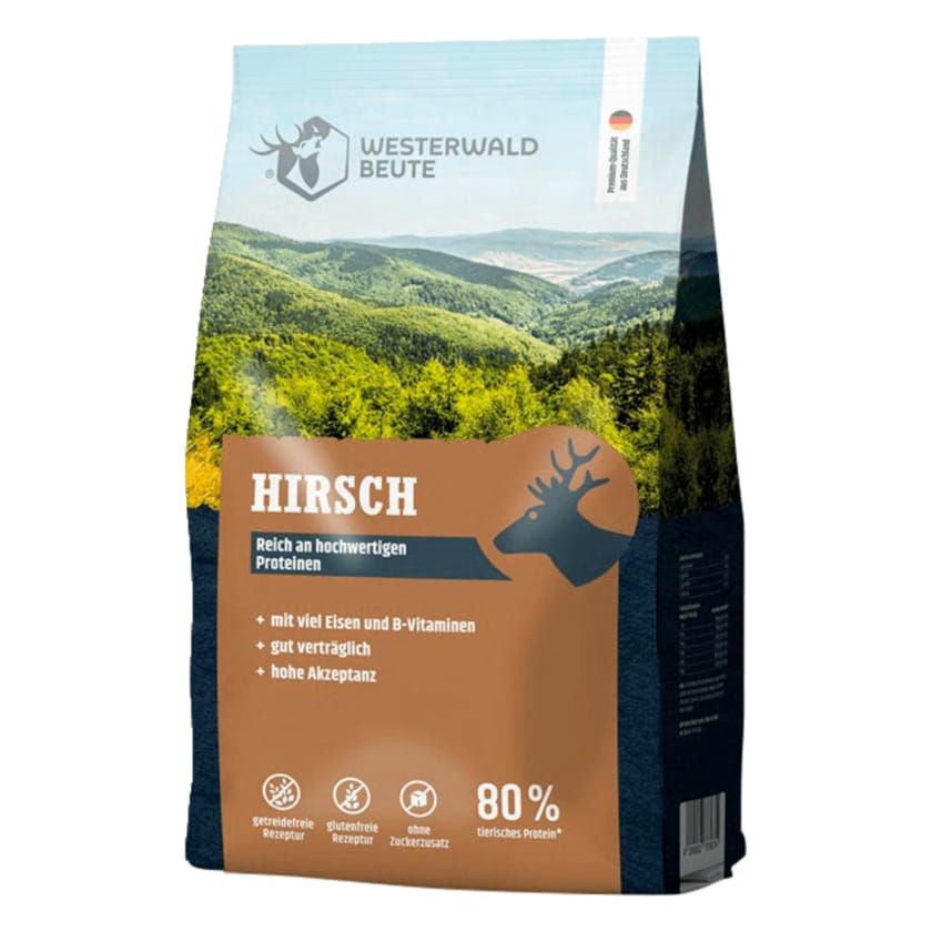 Westerwald Beute Hundefutter Hirsch 3kg